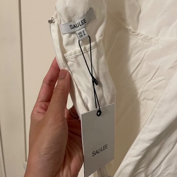 SAU LEE Morgan Dress in White - Picture 7 of 9